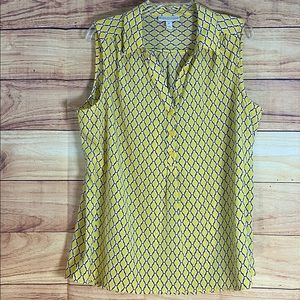 🌼🌼WOMENS DANA BUCHMAN SLEEVELESS TOP COLLARD SIZE: XL
